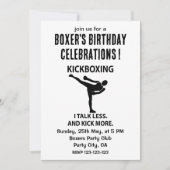 キックボクシング ファイター ボクサー 誕生日 キックボクシング  招待状 (正面)