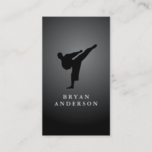 キックボクシング – 武術アーツビジネスカード 名刺 (正面)