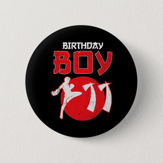 キックボクシング 11歳の誕生日 MMA 格闘技 缶バッジ (正面)