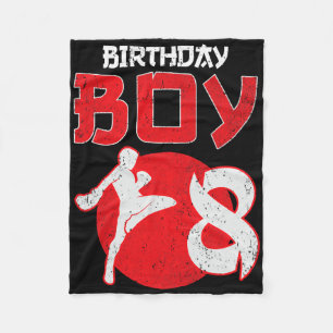 キックボクシング 8歳の誕生日 MMA 格闘技 B フリースブランケット