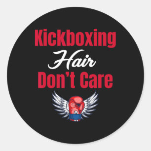 キックボクシング Hair Don't Care 面白い 武道 柔術 ラウンドシール