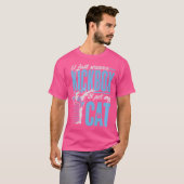 キックボックスと愛玩猫空手キックボックス Tシャツ (正面フル)