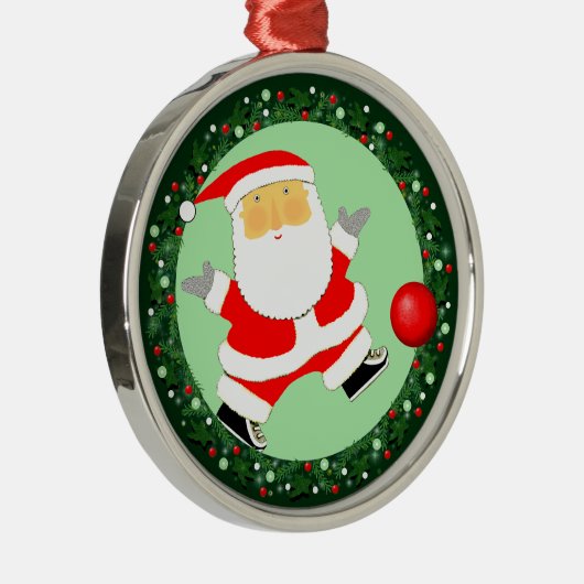 キックボールクリスマス収集可能なセラミックオーナメント メタルオーナメント (右)