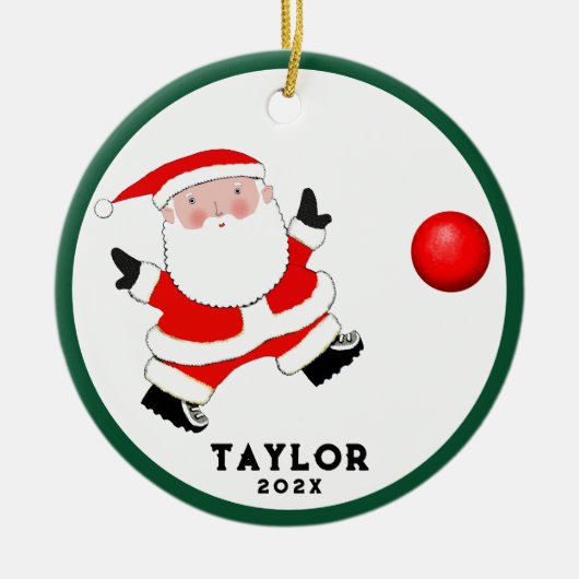 キックボールクリスマス2023収集可能 セラミックオーナメント (正面)