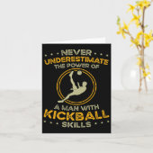 キックボールスキルのアウトドアスポーツキックボールの力 カード (黄色い花)