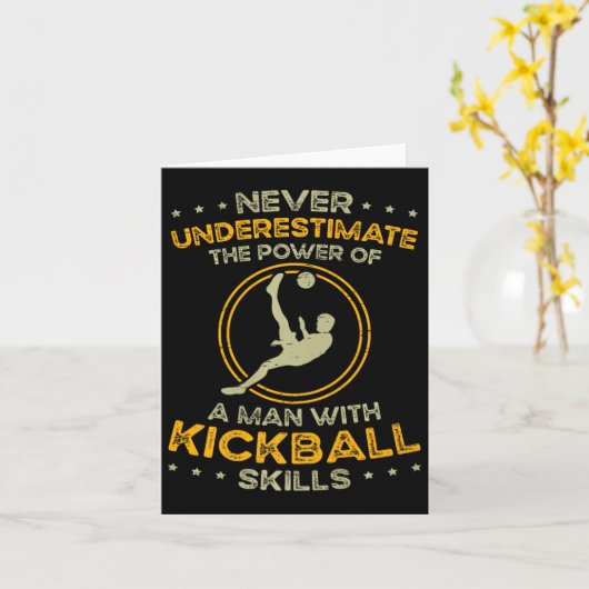 キックボールスキルのアウトドアスポーツキックボールの力 カード (黄色い花)