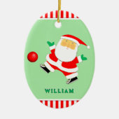 キックボールスポーツ収集可能 セラミックオーナメント (正面)