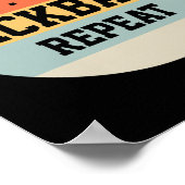 キックボールプレーヤーレトロおもしろいギフト ポスター (角)