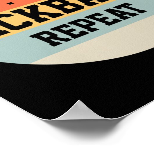 キックボールプレーヤーレトロおもしろいギフト ポスター (角)