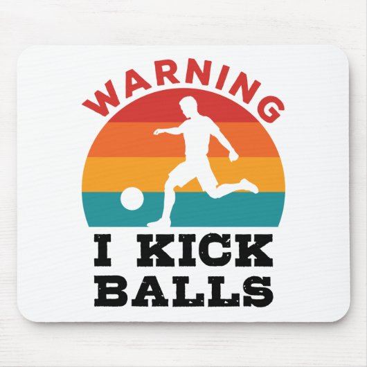 キックボー警告ルのIキックボール マウスパッド (正面)