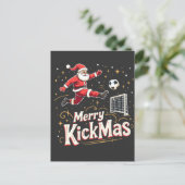 キックメリーマスおもしろいサンタクロース愛好家 ポストカード (スタンド正面)