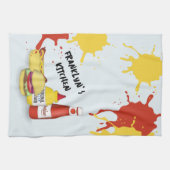 キックールチンBBQ パーソナライズされた キッチンタオル (横)