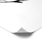 キックールドで町のプリントの黒と白の装飾 ポスター (角)