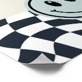 キック感謝していインの看板の白黒レトロ ポスター (角)