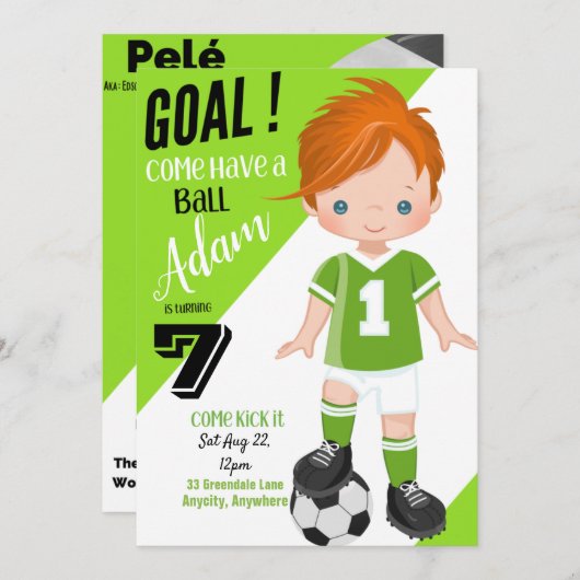 キック2誕生日招待状カード 招待状 (正面/裏面)