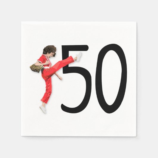 キック50 スタンダードカクテルナプキン (正面)