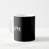 キック MMA キックボクサー ボクシング 人類の進化 S コーヒーマグカップ (正面左)