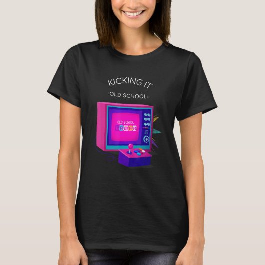 キックIt旧学校レトロゲーム7 Tシャツ (正面)