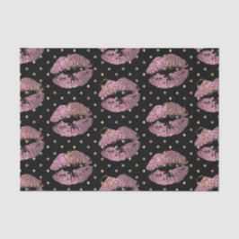 キッサブルピンクグリッター唇 薄葉紙