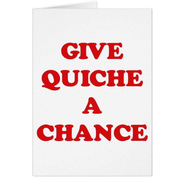 キッシュにチャンスを与えて下さい (正面)