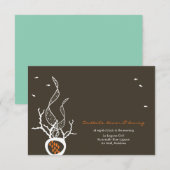 キッシングフィッシュ コーラルズ ビーチ ファンシー かわいい ウェディング 招待状 (正面/裏面)