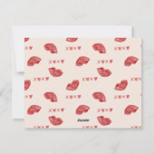 キッシングリップス レッド ベージュカラー 大バレンタイン シーズンカード (裏面)