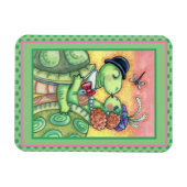 キッシング・タートル・スイートハーツ、かわいいタープン・バレンタイン マグネット (横)