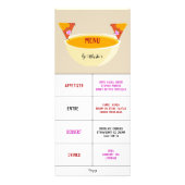 キッシング・ナチョ・バレンタインイベントプログラム/メニュー ラックカード (裏面)