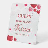 キッスの数当て バレンタイン ブライダル シャワー サイン (正面)
