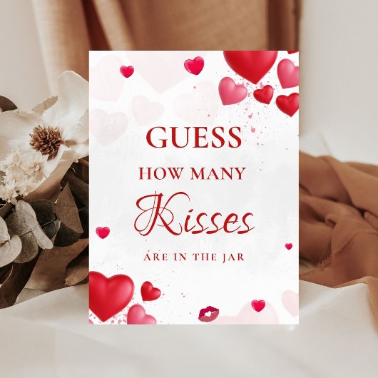 キッスの数当て バレンタイン ブライダル シャワー サイン