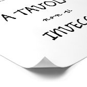 キッスタイリッシュチイタリアンン芸術スプーンフォーク引用文 ポスター (角)