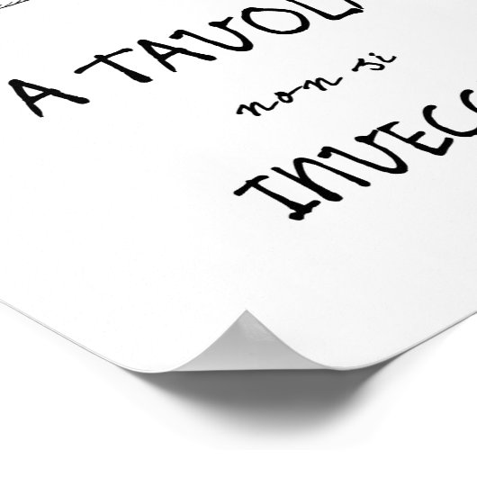 キッスタイリッシュチイタリアンン芸術スプーンフォーク引用文 ポスター (角)