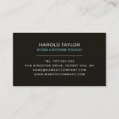 キッスタイリッシュチンデザイン、キッチン&バスルーム設備 名刺 (裏面)