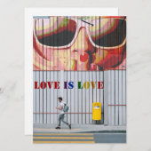 キッスラブ・イズ・ラブ ゲイ/レズビアン Save The Date カード (正面/裏面)