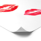 キッス口紅バチェロレッテパーティーフォトブースフレーム ポスター (角)