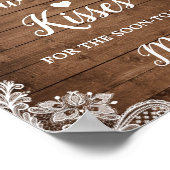 キッス数 ラスティック ブライダル シャワー ゲーム サイン (角)