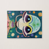 キッズおもしろいゲーカラフルムかわいいエイリアン ジグソーパズル (横)