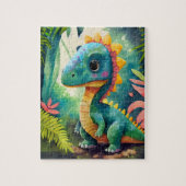 キッズおもしろいゲーカラフルムかわいい恐竜 ジグソーパズル (縦)