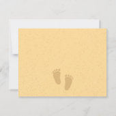 キッズおもしろいサンドキャッスルビーチ誕生日パーティー 招待状 (裏面)