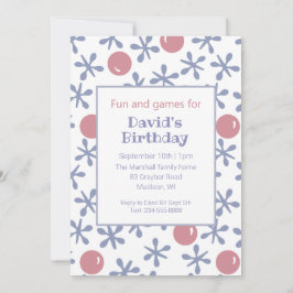 キッズおもしろいジャックスゲーム誕生日招待状 招待状