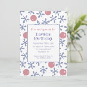 キッズおもしろいジャックスゲーム誕生日招待状 招待状 (スタンド正面)