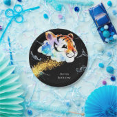 キッズおもしろいタイガー誕生日 ペーパープレート (パーティー)