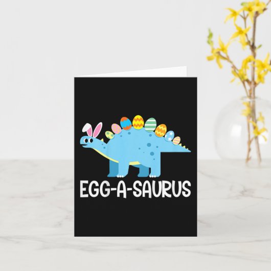 キッズおもしろいナス恐竜イースター卵狩りキッズ カード (黄色い花)