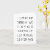 キッズおもしろいハッピーバースデーユーモア カード (黄色い花)