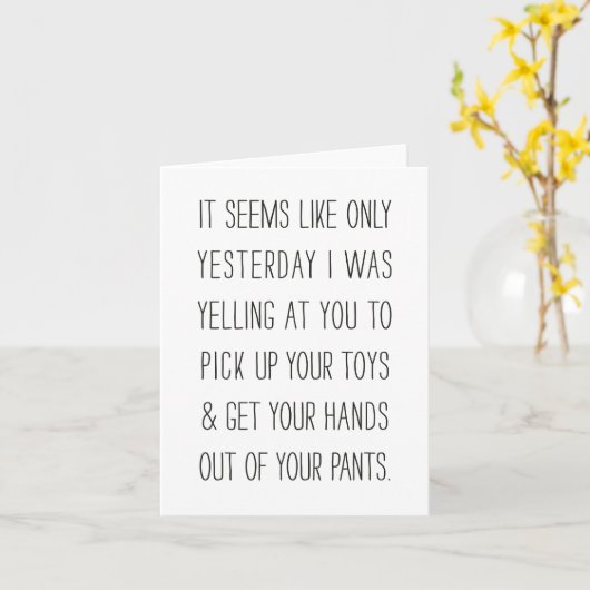 キッズおもしろいハッピーバースデーユーモア カード (黄色い花)