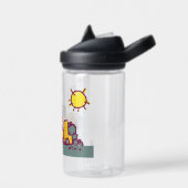 キッズおもしろいブルドーザー建築車 ウォーターボトル (左面)