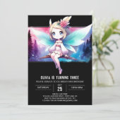 キッズおもしろい妖精誕生日 招待状 (スタンド正面)