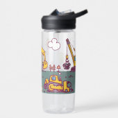 キッズおもしろい建築サイトと車両 ウォーターボトル (左面)