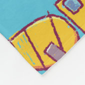 キッズおもしろい建築サイトと車両 フリースブランケット (角)