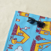 キッズおもしろい建築サイト&車両ビーチタオル ビーチタオル (インサイチュ)